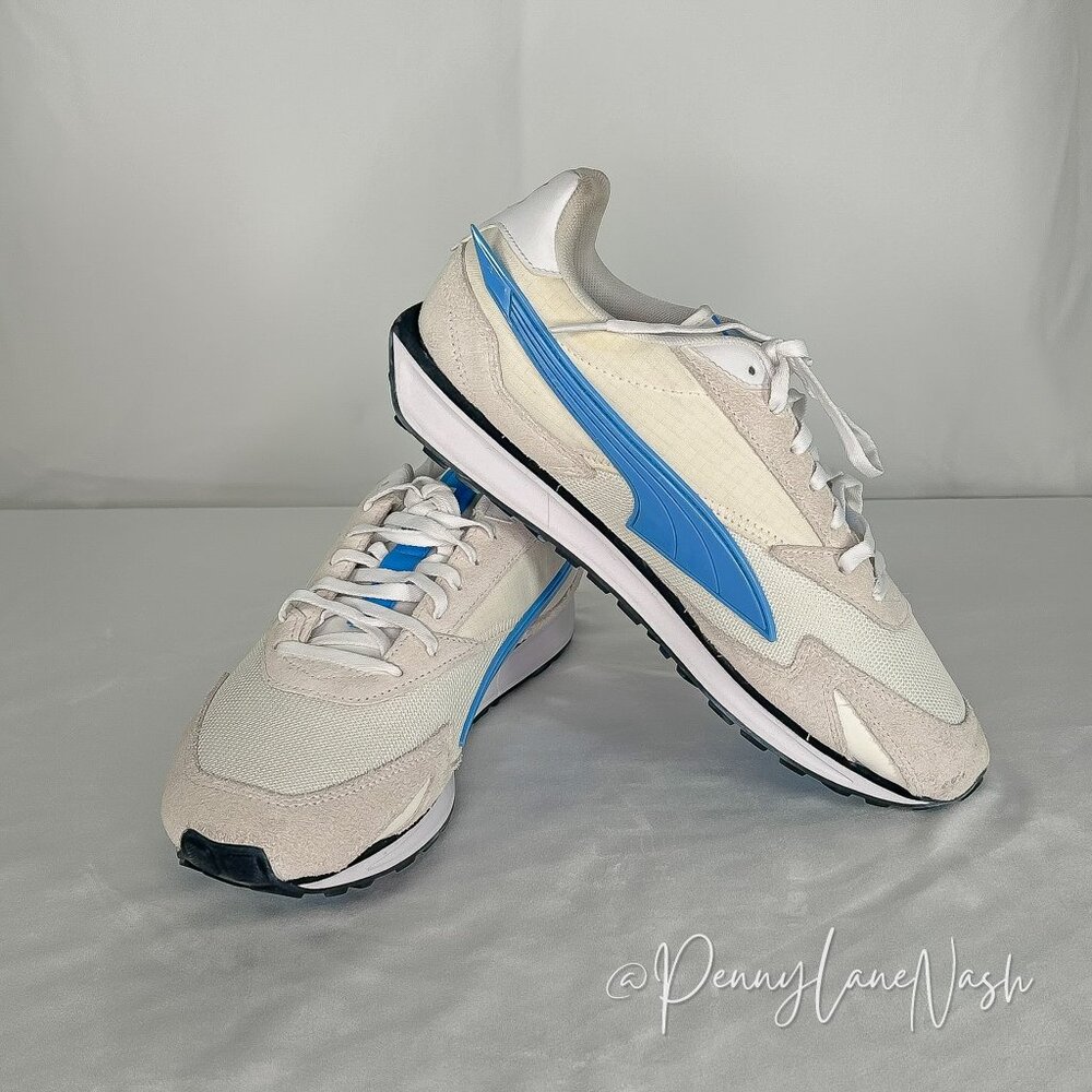 NIB Puma Lo Rider Tech Retro Sneaker Size 10 Marshmallow Black - Picture 8 of 12